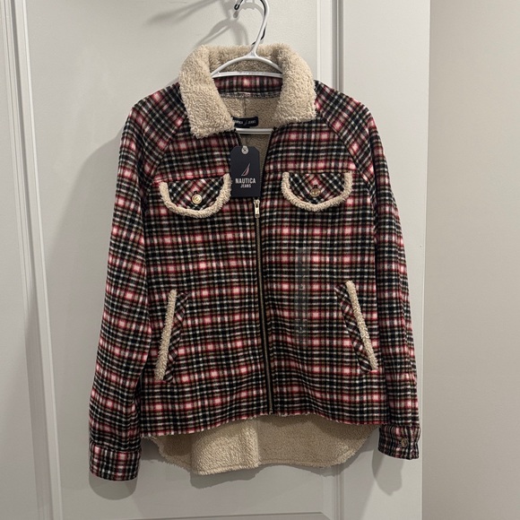 Nautica Sherpa Lined Plaid Jacket NWT Size S - Picture 2 of 6